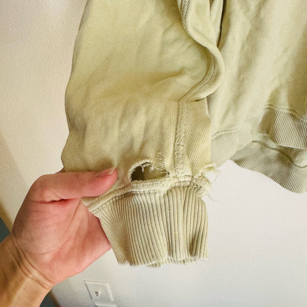 Aerie Beach Daze Sweatshirt XS Oversized Slouchy Pullover Graphic distressed - Picture 5 of 11